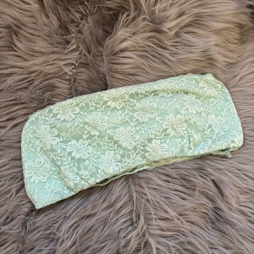 Love Culture Mint Green Lace Bandeau Bra Large